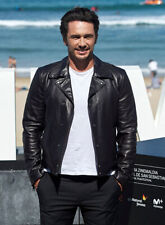 Celebrity James Franco Black Leather Jacket Genuine Lambskin 100% Handmade picture