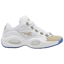 Reebok Question Low EF7609 White Beige Blue Mens Size 8-12 Iverson New picture
