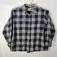 Red Head Shirt Mens 3XL Blue Plaid Flannel Long Sleeve Button Down Outdoor picture