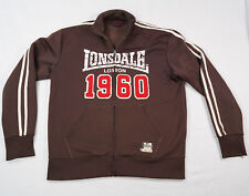 Lonsdale London 1960 Track Jacket L Vintage Brown Boxing Soccer Football Chav picture