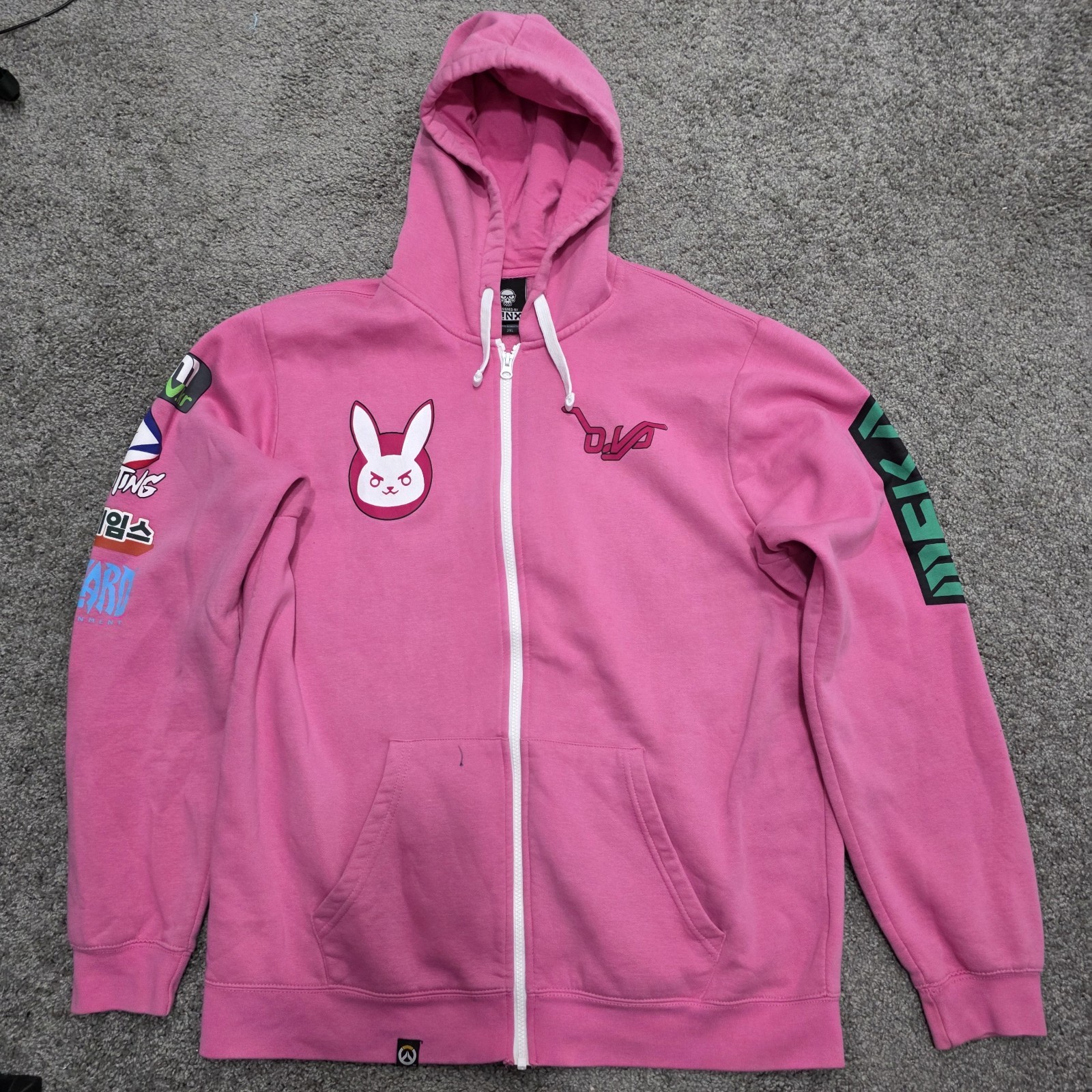 Jinx Overwatch D. Va Ultimate Hoodie Sweater SZ 2XL Blizzard Video Game OOP