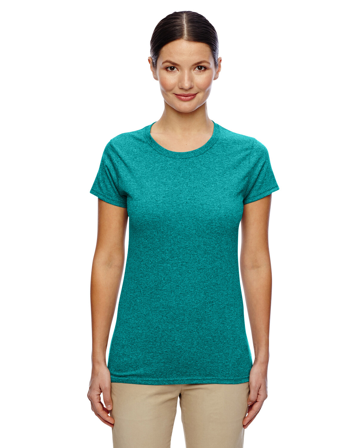 Gildan G500L Women's Heavy Cotton Short Sleeve Crew Neck Plain Stylish T-Shirt