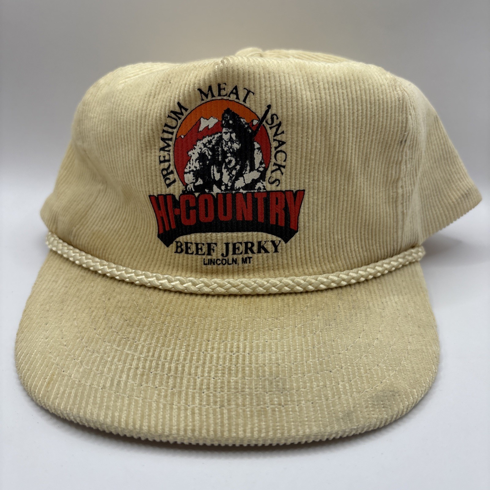 Vintage Hi-Country Beef Jerky Lincoln Montana Adjustable Trucker Hat
