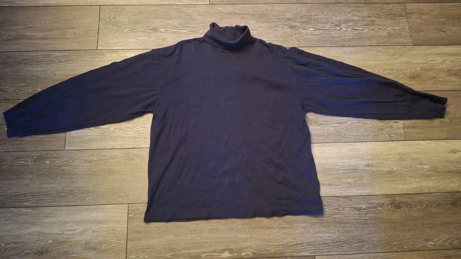 Vtg 90s J Crew Giant Tag Cotton Roll Neck USA Made Pullover Navy Blue Mens L USA