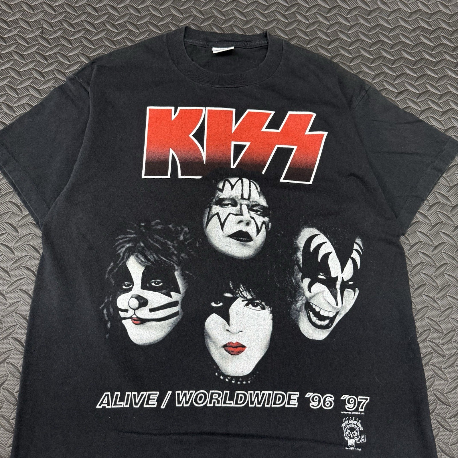 Vintage 90s KISS Alive Worldwide Tour 96/97 Band T-shirt Sz XL Double Sided 1996