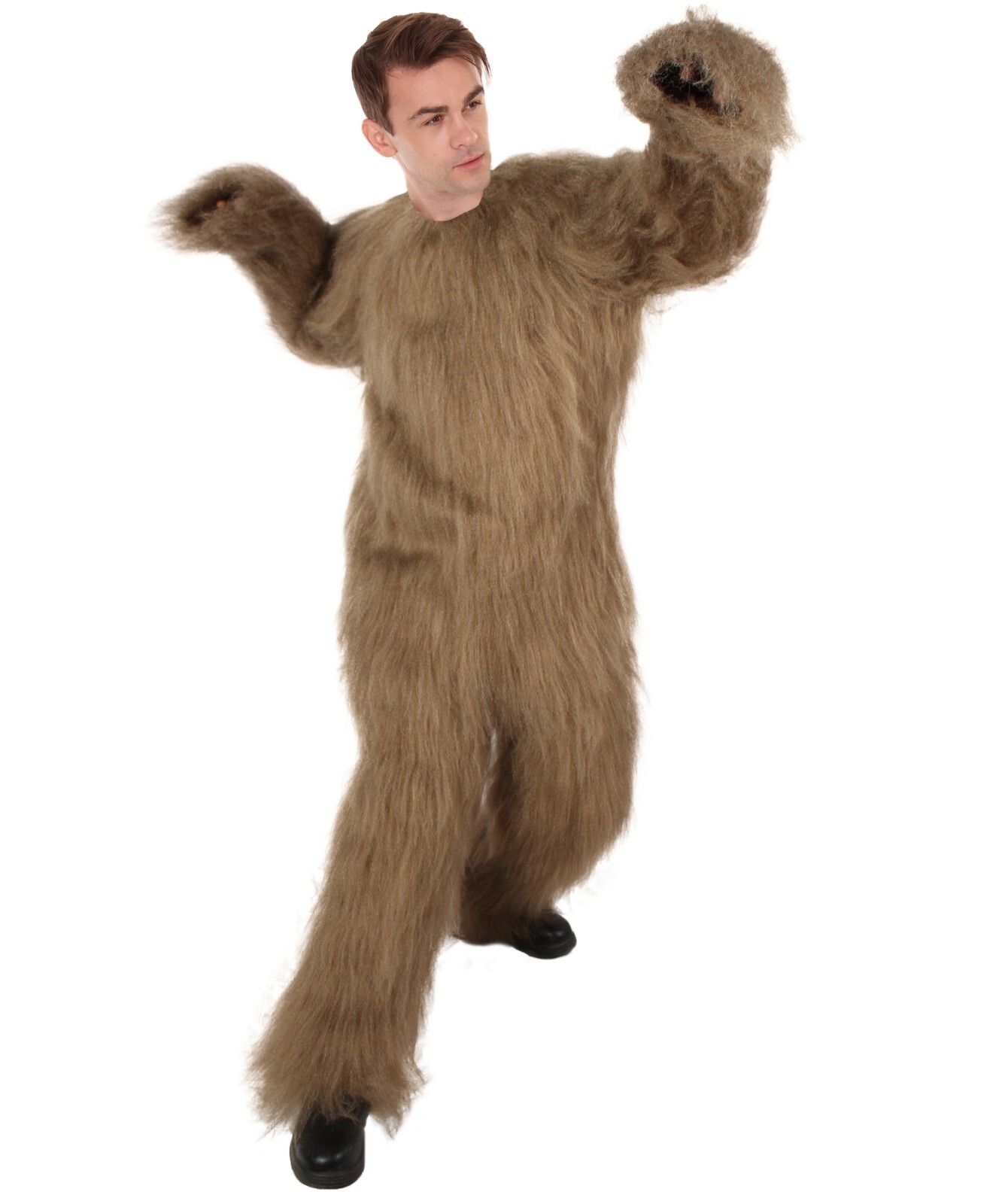 HPO Adult Unisex Sloth Cozy Furry Bodysuit Mascot with Mask for Halloween