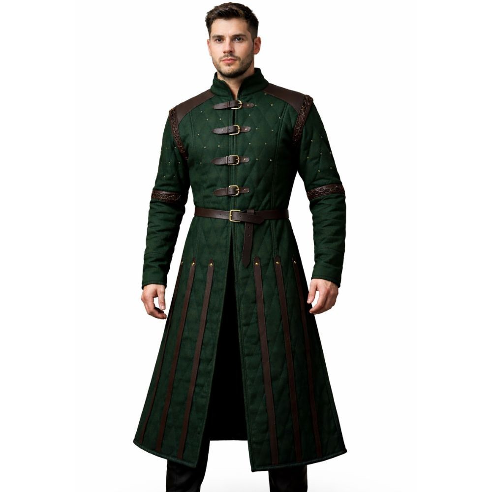 Medieval Gambeson – Quilted Cotton Padded Armor Jacket for LARP, SCA & Reenactme