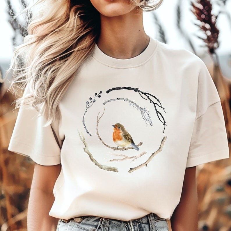 Comfort Colors® Bird T Shirt, Bird Lover Shirt, Nature Shirt, Cute Bird Shirt
