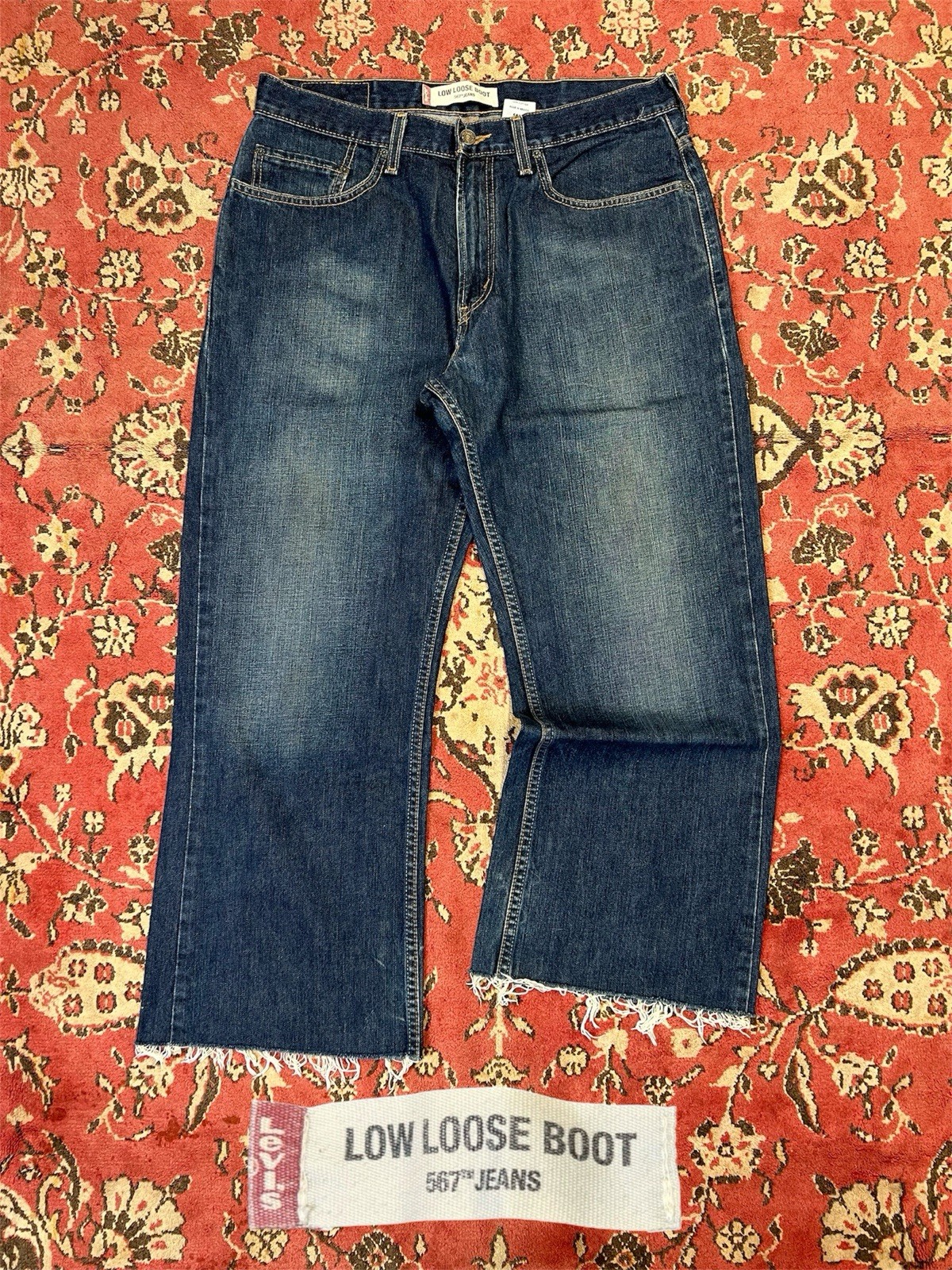 Levi’s 567 Low Loose Bootcut Vintage Blue Denim Jeans Y2K Baggy Skate