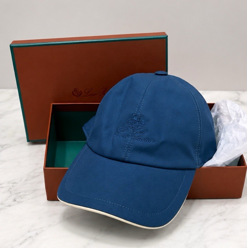Loro Piana Storm System Microfiber Baseball Cap Men’s Size Large Blue Hat