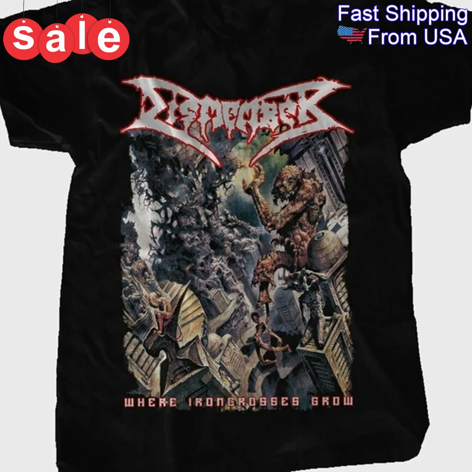 New DISMEMBER Where Ironcrosses Grow Gift For Fans Unisex S-5XL Shirt DN30