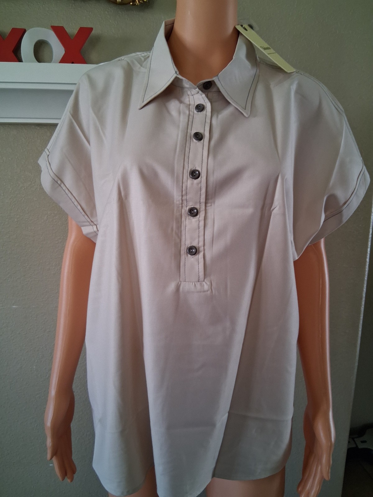 Women\'s Elegant Work Blouse/Tops Beige XL