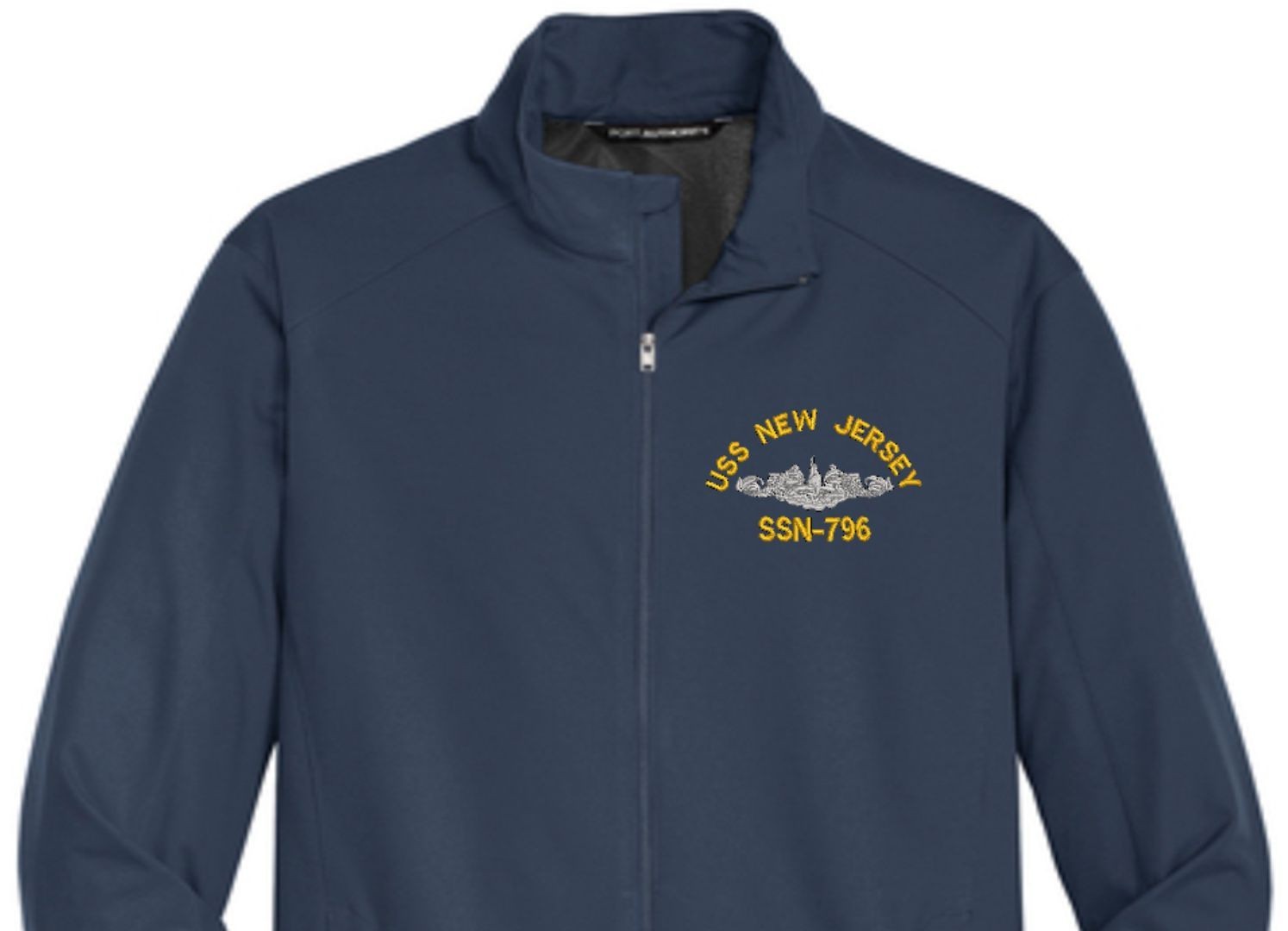 USS NEW JERSEY SSN-796 Soft Shell Jacket.  New.  U.S. Navy. DOLPHINS
