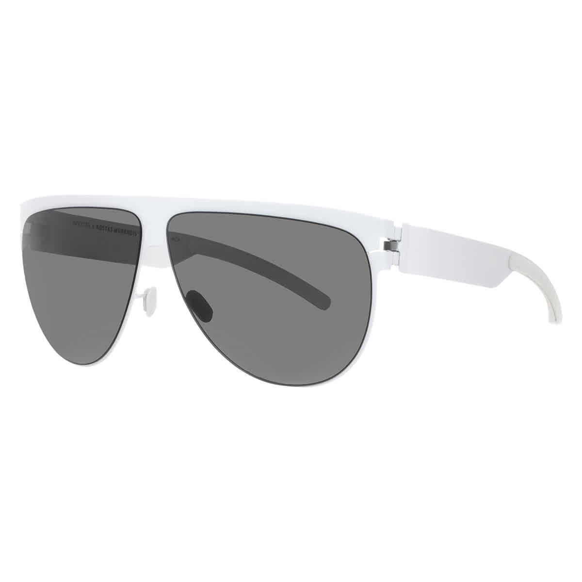 Mykita Dark Grey Browline Unisex Sunglasses COLLAB-ELEKTRA F57 64 COLLAB-ELEKTRA