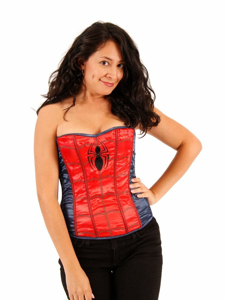 Spider Girl Strapless Sequin Corset Halloween Cosplay Costume for Adults