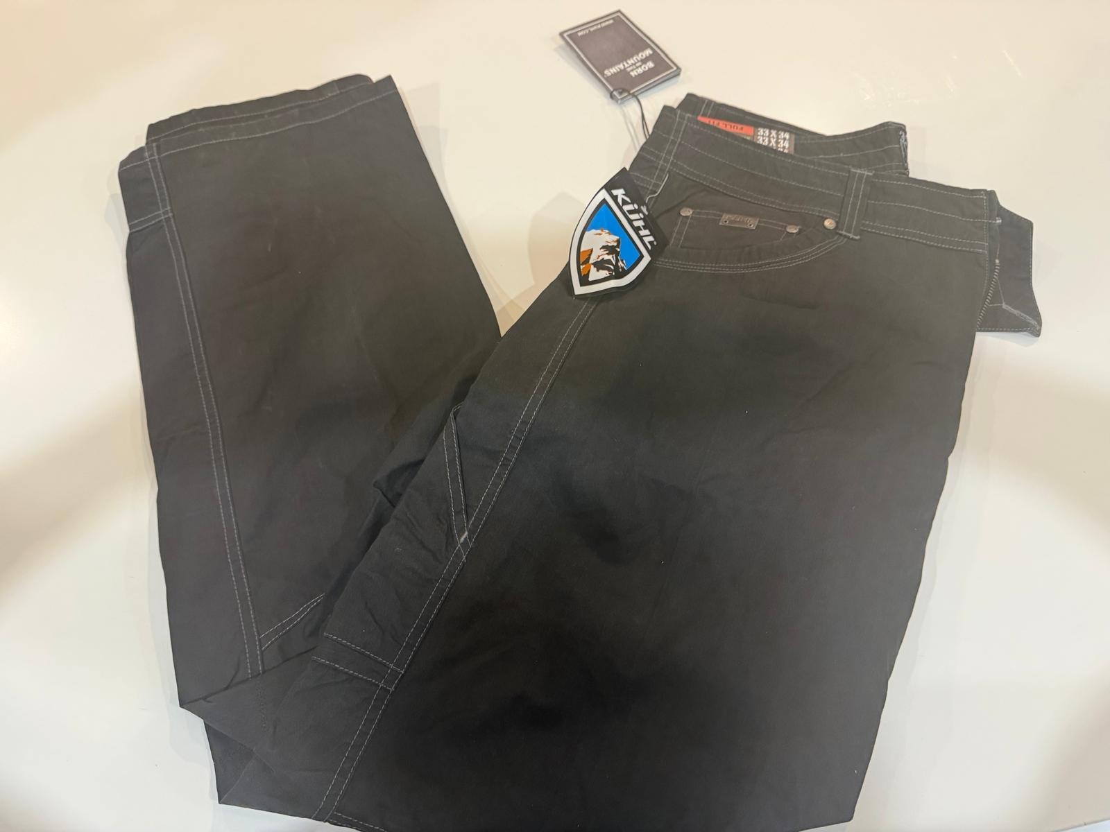 KÜHL Revolvr Men\'s Pants 36x30 Black Full Fit Stretch Hiking NWT
