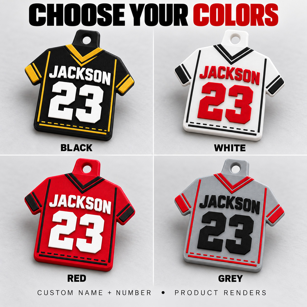Personalized Sports Jersey Bag Tag Custom Name Number Backpack Keychain ID