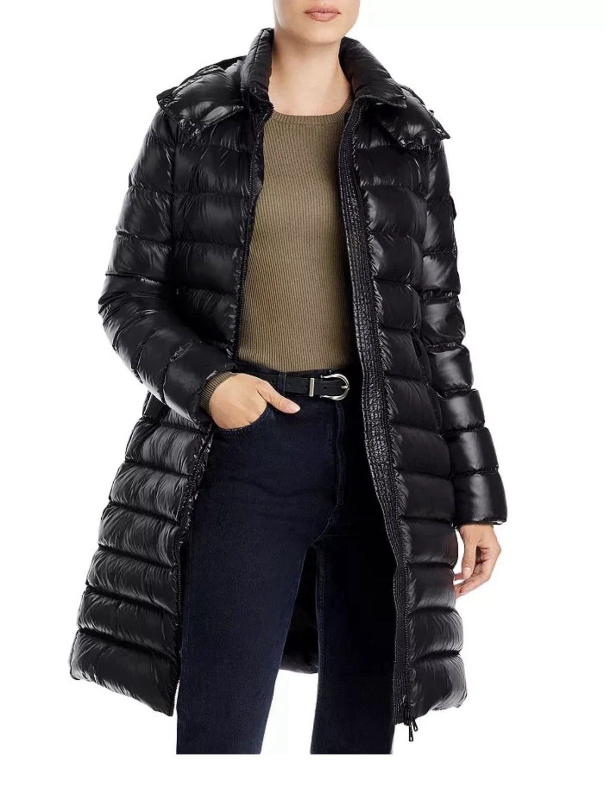 MONCLER Women’s McKinley Giubbotto Down Puffer Coat Jacket Black SMALL Italy-1