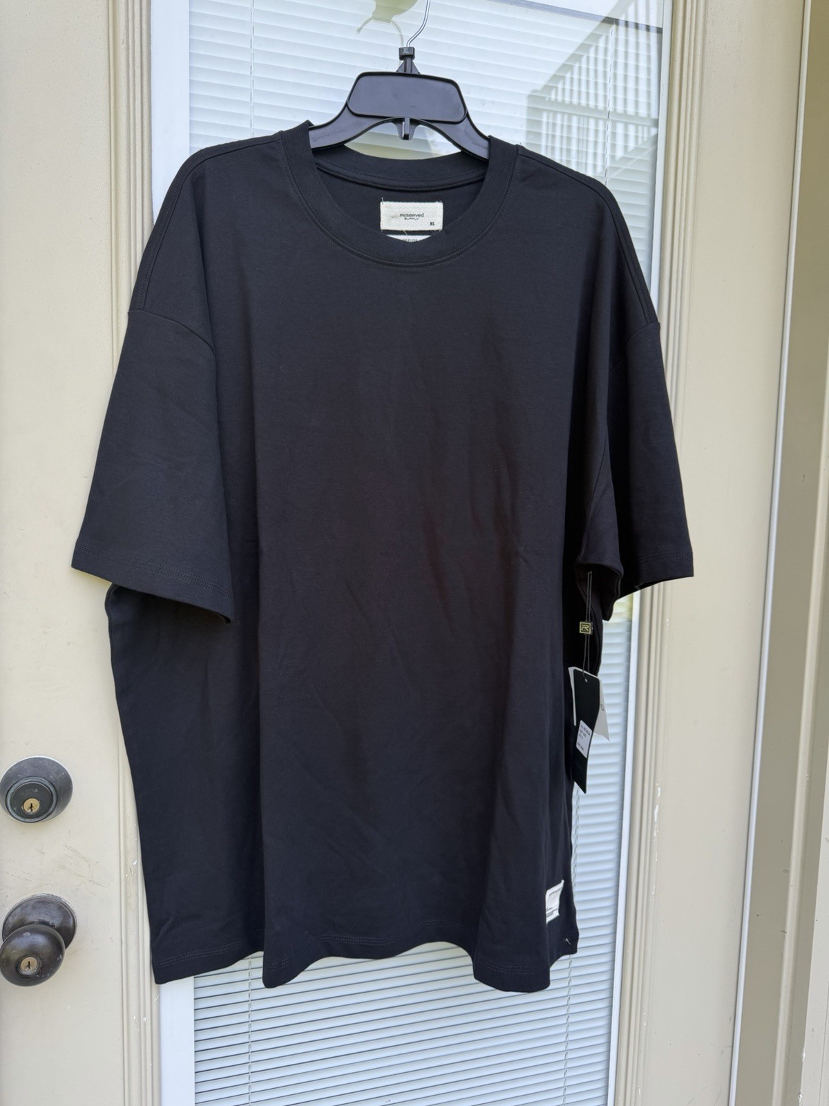 Reserved Supply Men’s Oversize Fit T-Shirt BLACK Size CHOOSE Crew Neck