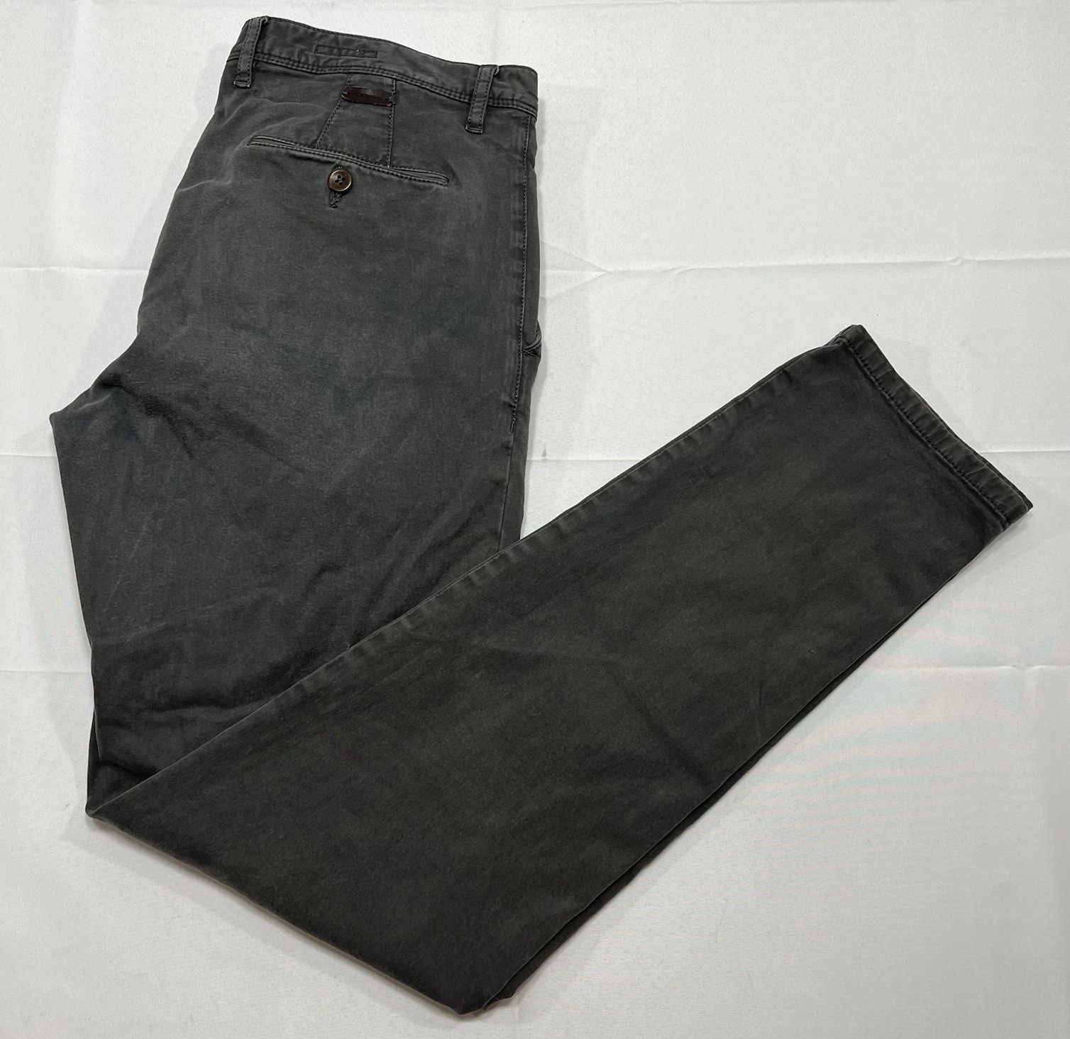 Alberto Jeans Men\'s 31x32” Tapered Leg Luxury T400 Slim Fit Gray - Stains