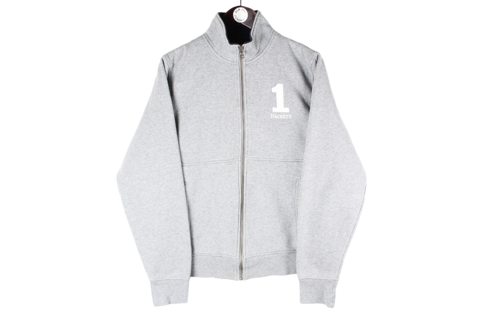 authentic HACKETT Sweatshirt full zip L gray jumper casual style
