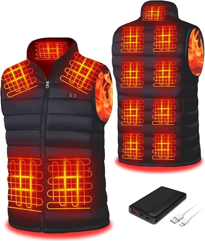 Unisex Heated Vest for Men and Women with 10000 Mah Battery Pack