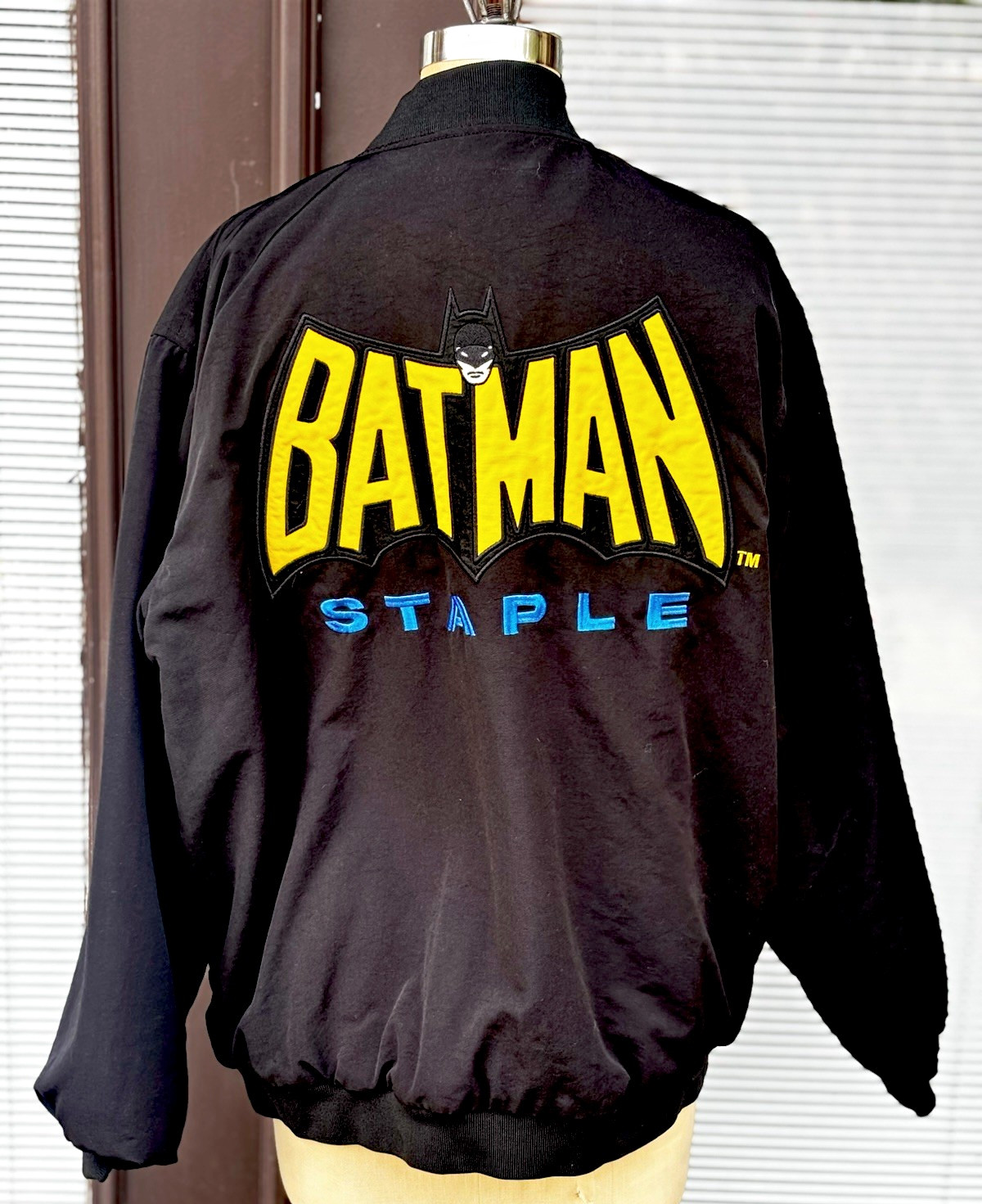 Staple Batman Reversible Bomber Jacket Full Zip Embroidered 2XL Big & Tall