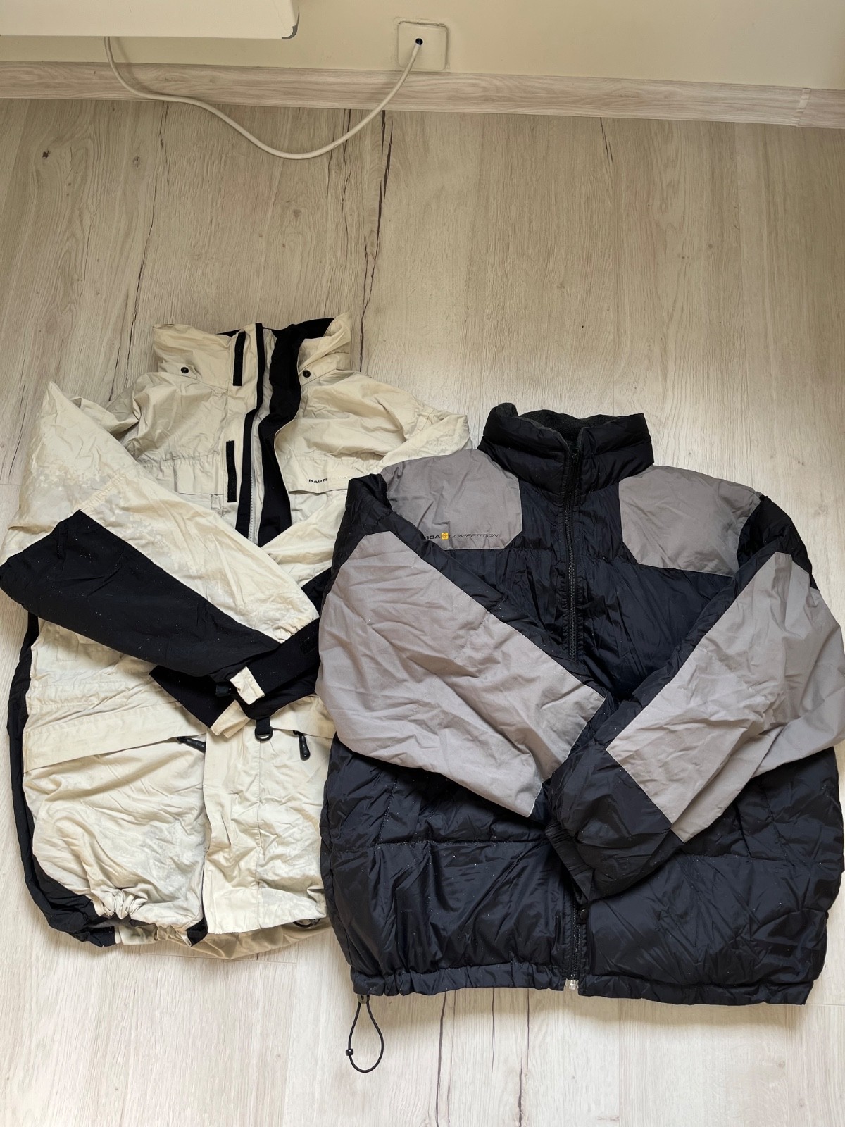 Vintage Nautica Competition Reversible Down Puffer Jacket.