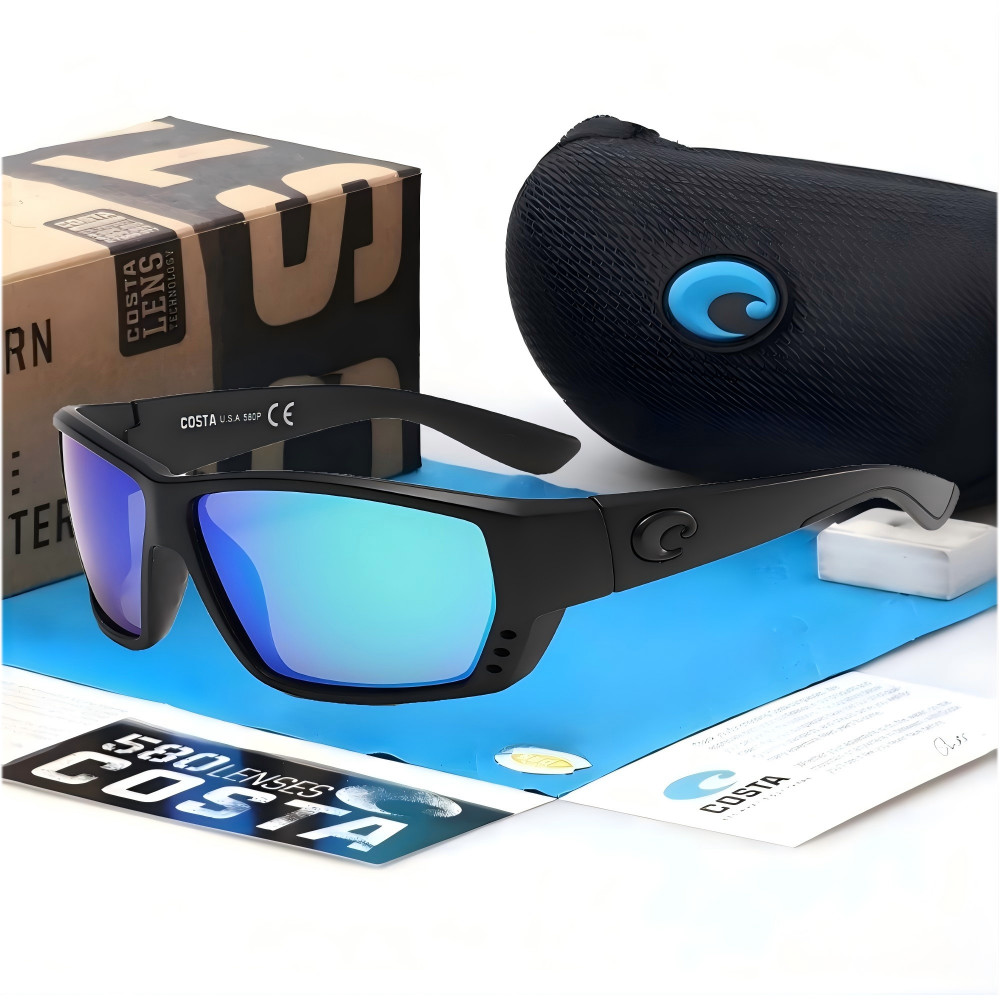 NEW IN BOX Costa Tuna Alley 580p Polarized Sunglasses (Black/Green)
