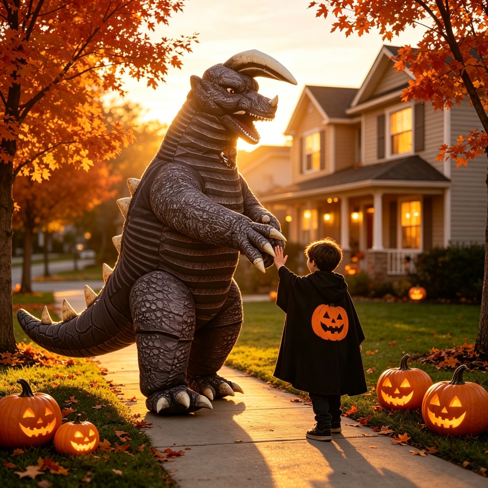 7ft King Black Monster Inflatable Costume Adult Halloween Party Cosplay Outfit