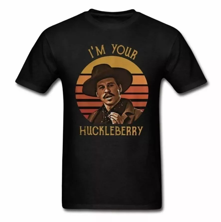 Doc Holliday Tombstone I’m Your Huckleberry Vintage Men\'s Cotton T Shirt