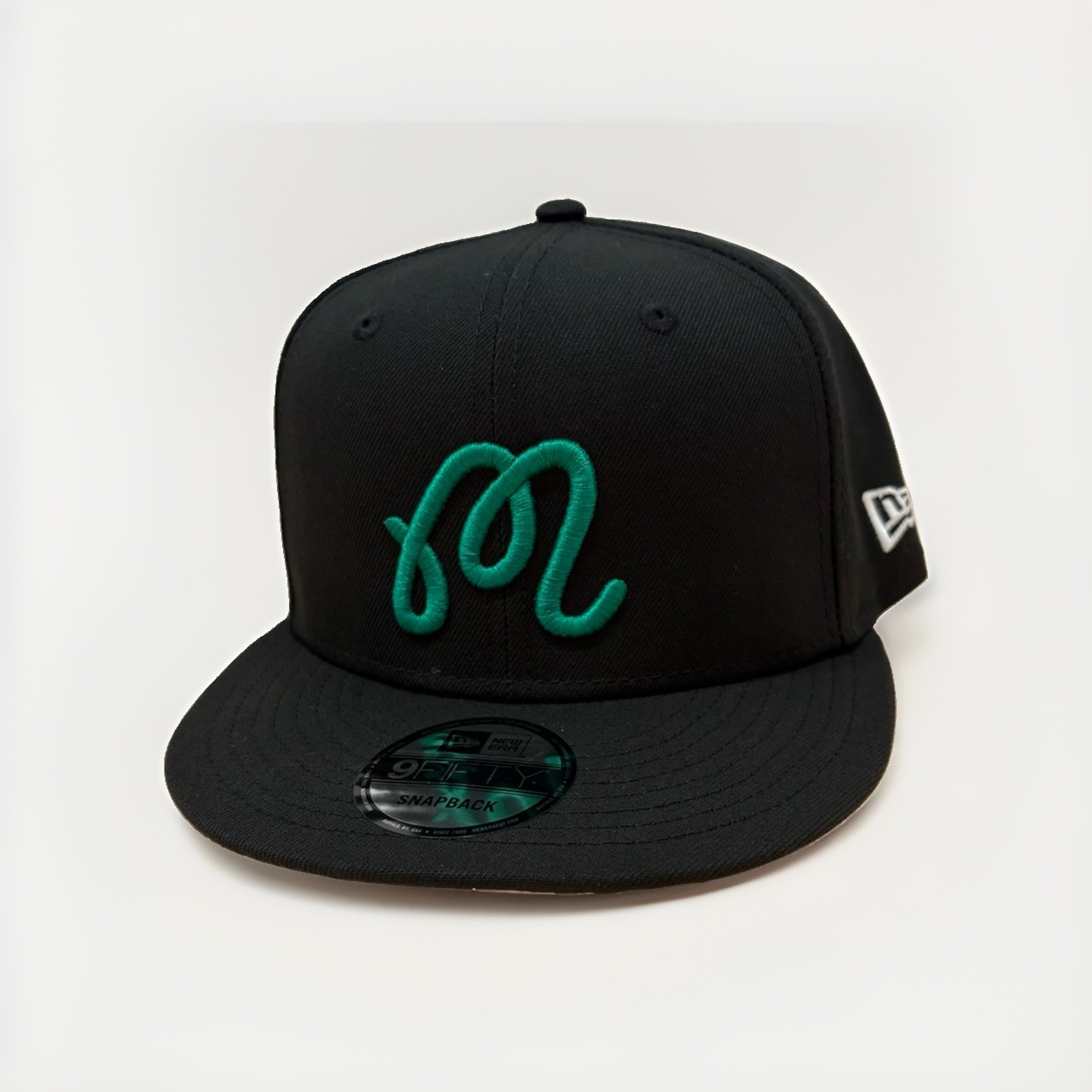 Custom Malbon x New Era 9Fifty Script Logo Black Snapback Hat Cap Golf Rare