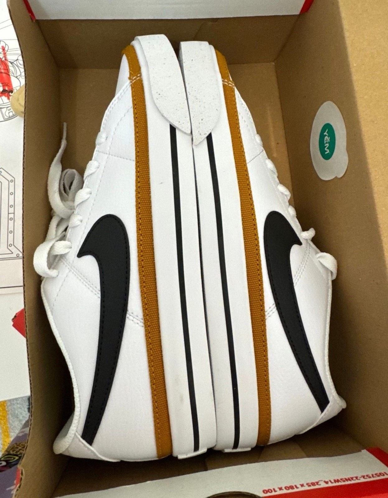Nike Courthouse Sneakers White Black Gold
