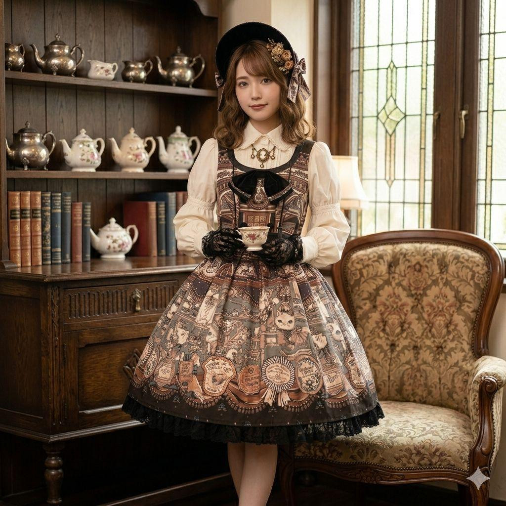 RARE ALICE and the PIRATES AatP Cat JSK Jumperskirt Dress Excellent Gothic Lolit