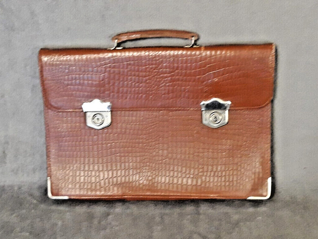 Vintage Soviet leather briefcase 1950 Communism. Rare.New
