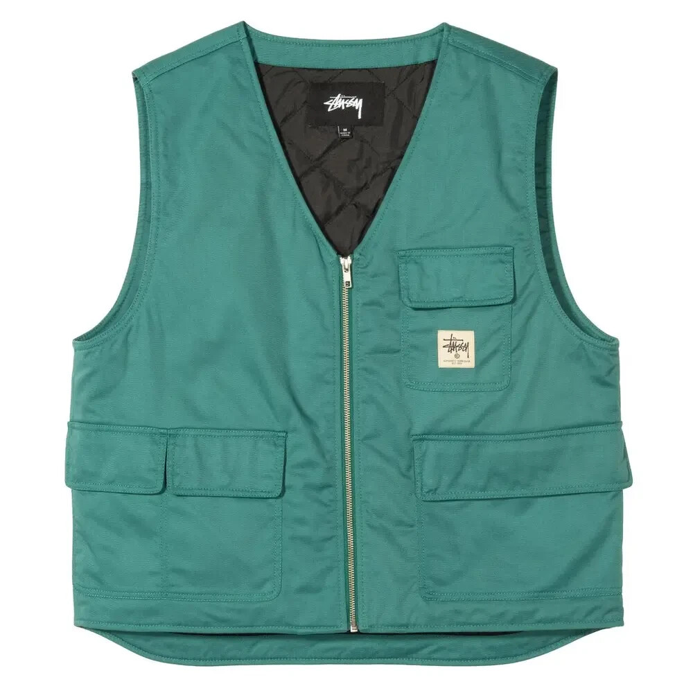 2021 STUSSY Men\'s 3M Green Insulated Work Vest Size Medium - NWT
