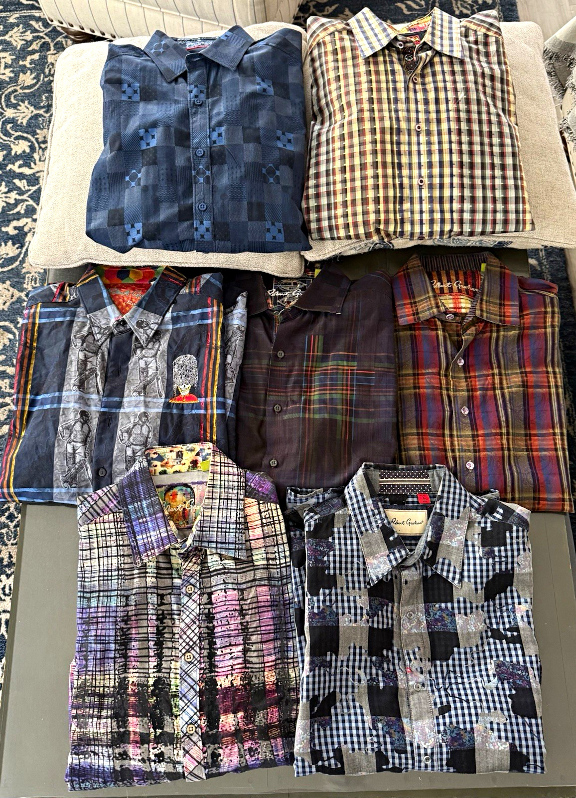 Robert Graham Shirt Lot • Men\'s Large • 7 Pack w/ Limited Edition -FREE SHIPPING