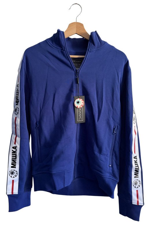 BNWT RARE Mishka NYC Mens Royal Blue Eyeball Logo Sleeve Track Jacket