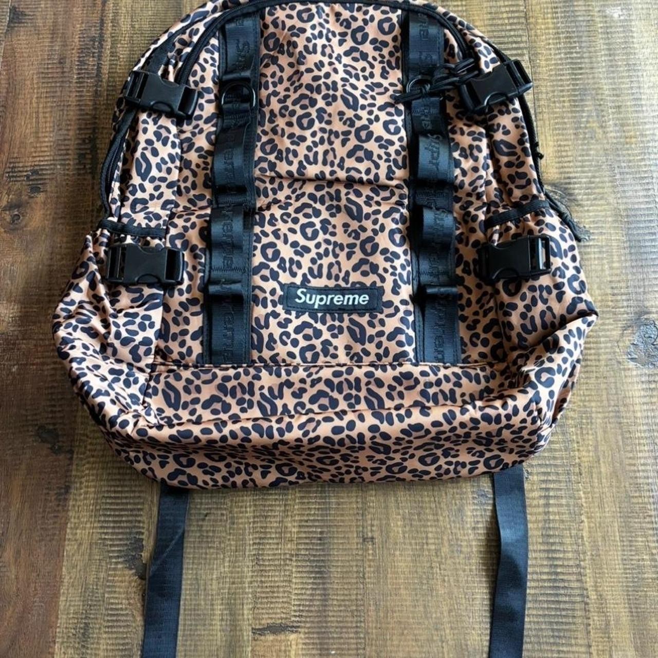 Supreme FW20 Backpack Leopard Print  Cordura nylon fabric.