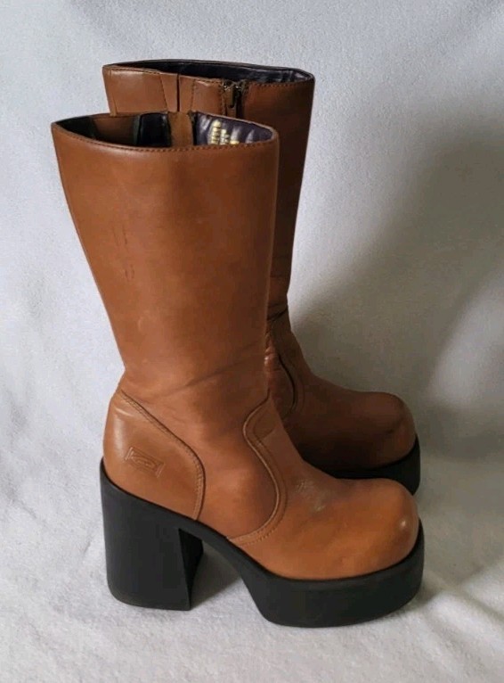 Rare Vintage 90\'s Y2k Candie\'s Platform Boots Womens Size 8 Chuncky Grunge Retro