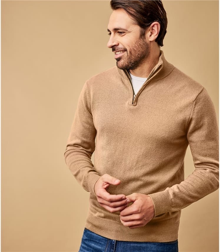 Ralph Lauren Polo Mens 1/4 Zip Wool/Cashmere/Silk Sweater - XL - $275 - NWT