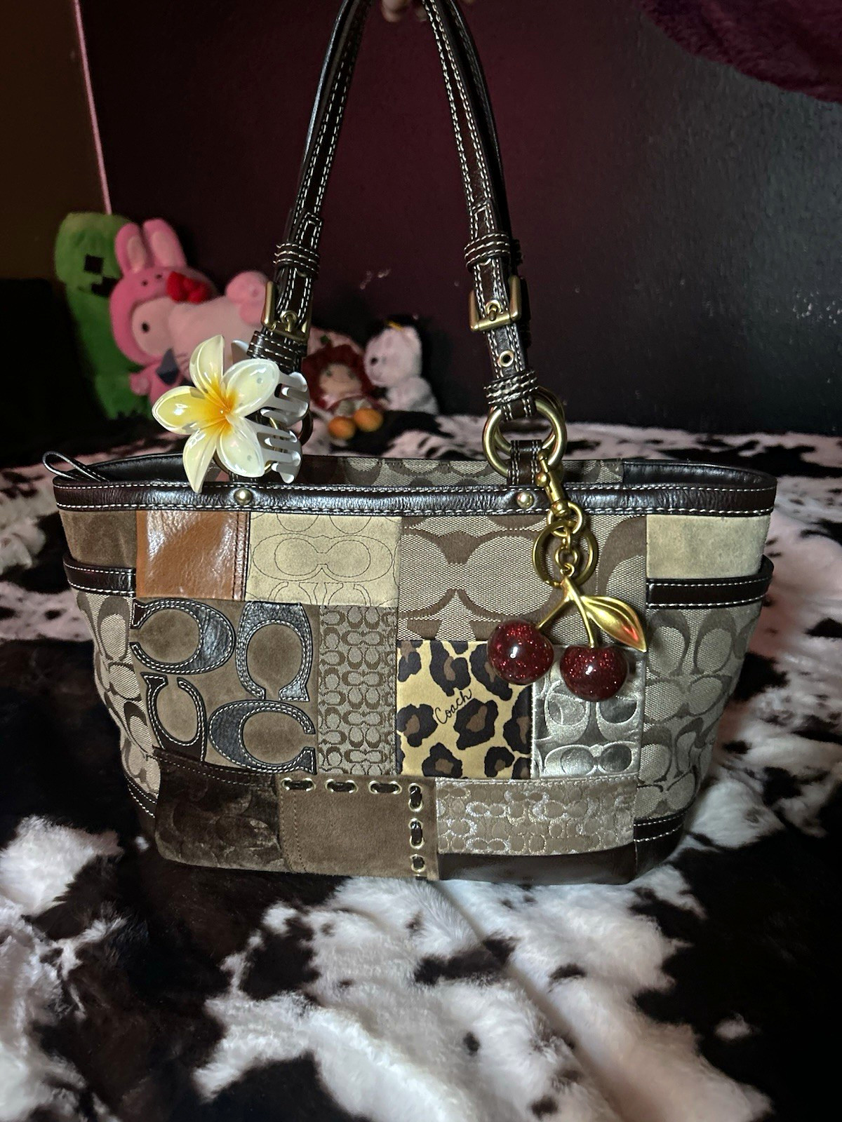 Vintage 2005 Coach Signature Patchwork Tote Bag | Y2K Style