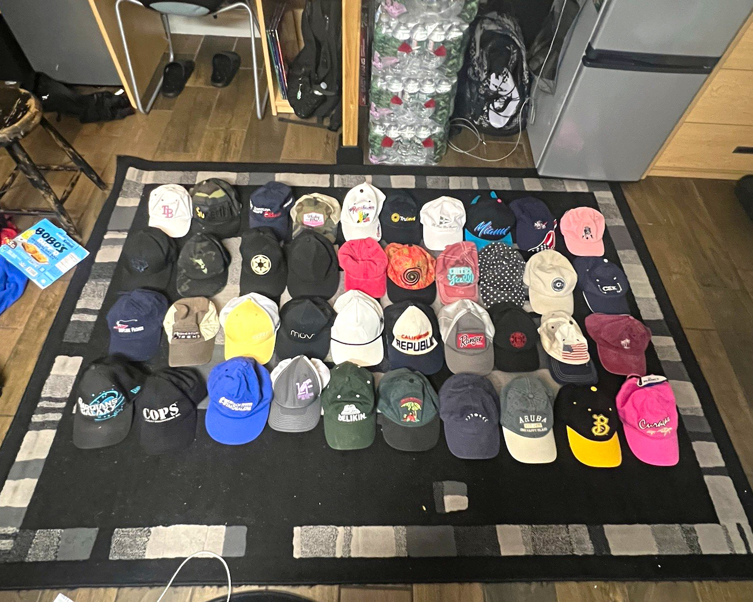 Mixed Lot of 41 Unisex Adult Baseball Caps Hats, Multicolor Logo One Size