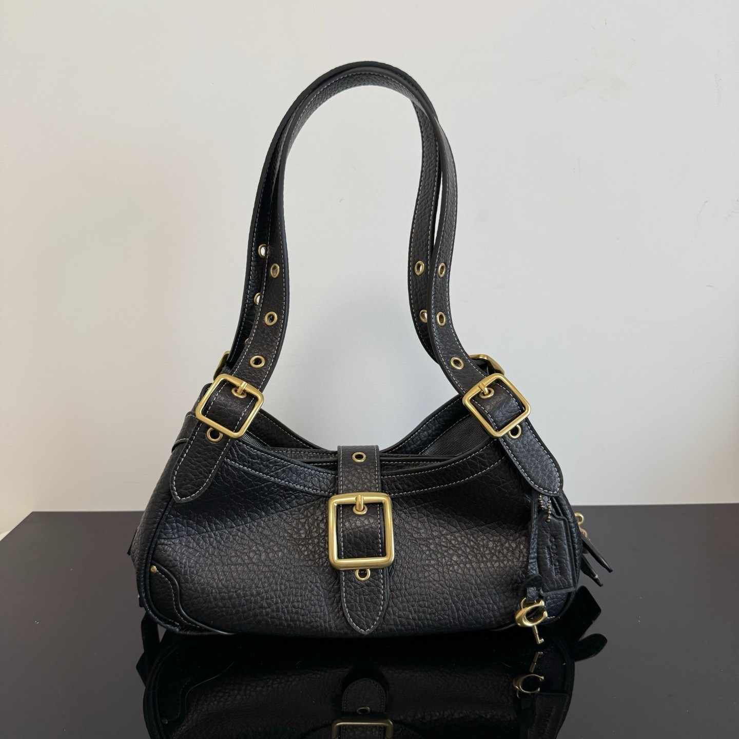 NWT CFM45 Shoulder Bag Drifter 31 Leather Black bag