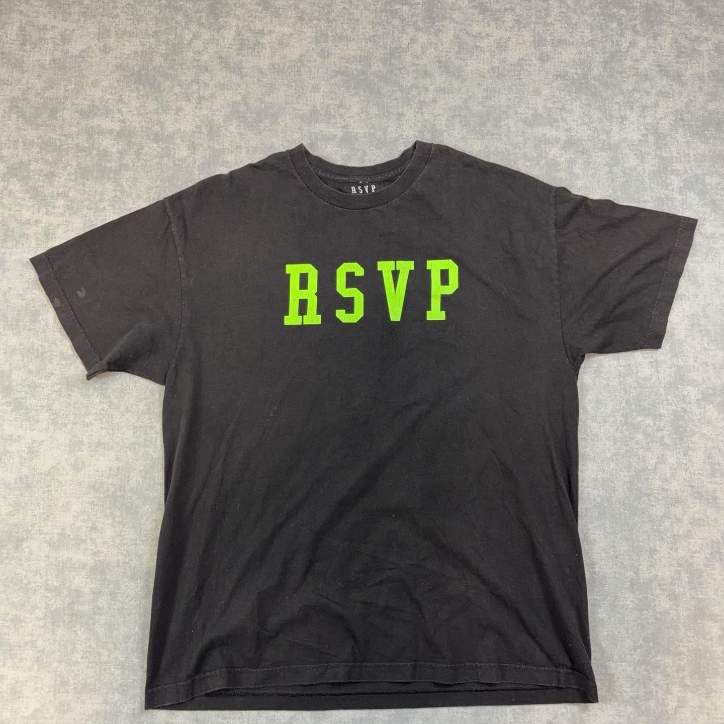 RSVP Gallery Shirt Mens XL Black Graphic Tee Crew Neck Short Sleeve Back Print