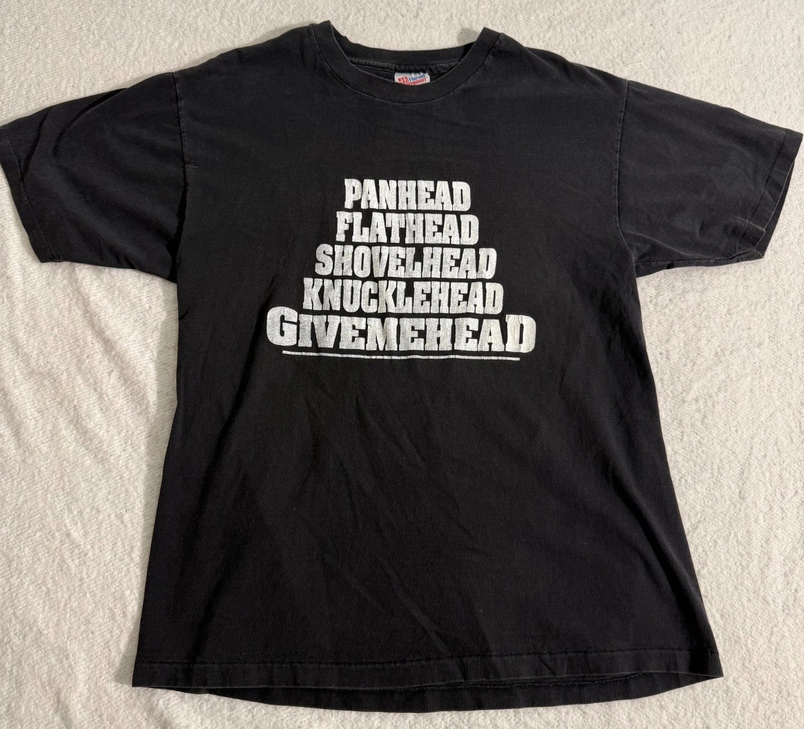 Size L - Vintage Panhead Flathead Shovelhead Knucklehead Givemehead Hanes Shirt