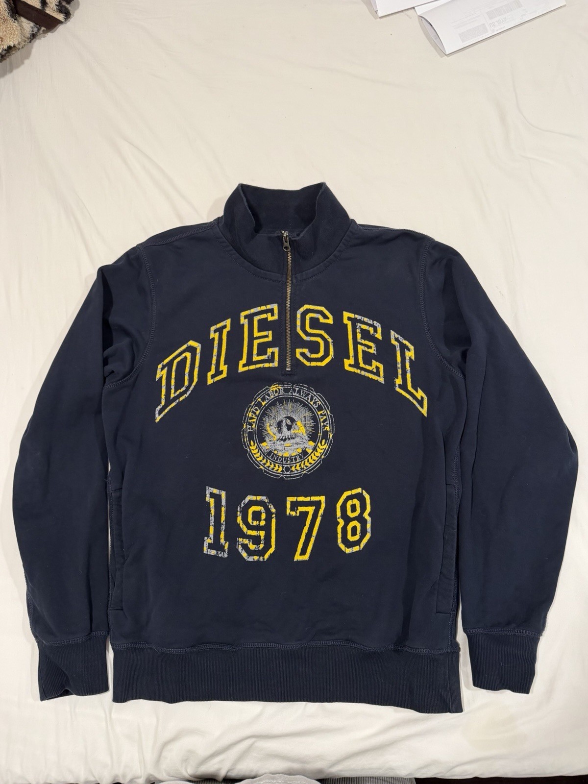 vintage diesel 1978 quarter zip up