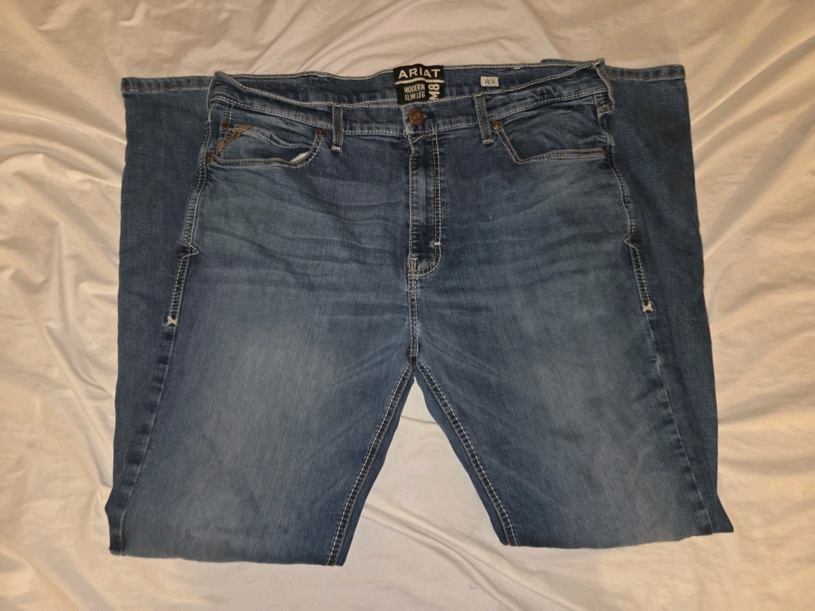 Ariat M8 Kai Slim Jeans Mens 40x34 Kelton Stretch Western Denim 10042204