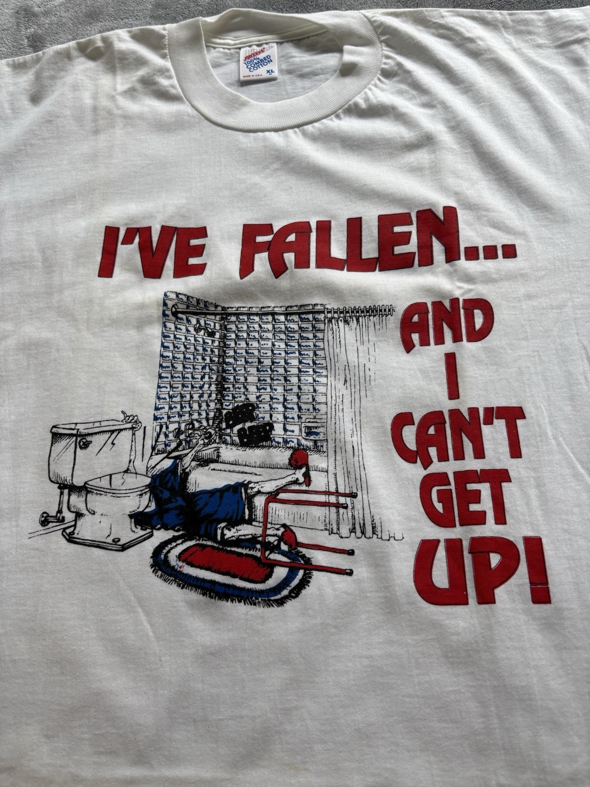 Vintage I’ve Fallen And I Can’t Get Up T-Shirt XL USA Made Funny Graphic Tee
