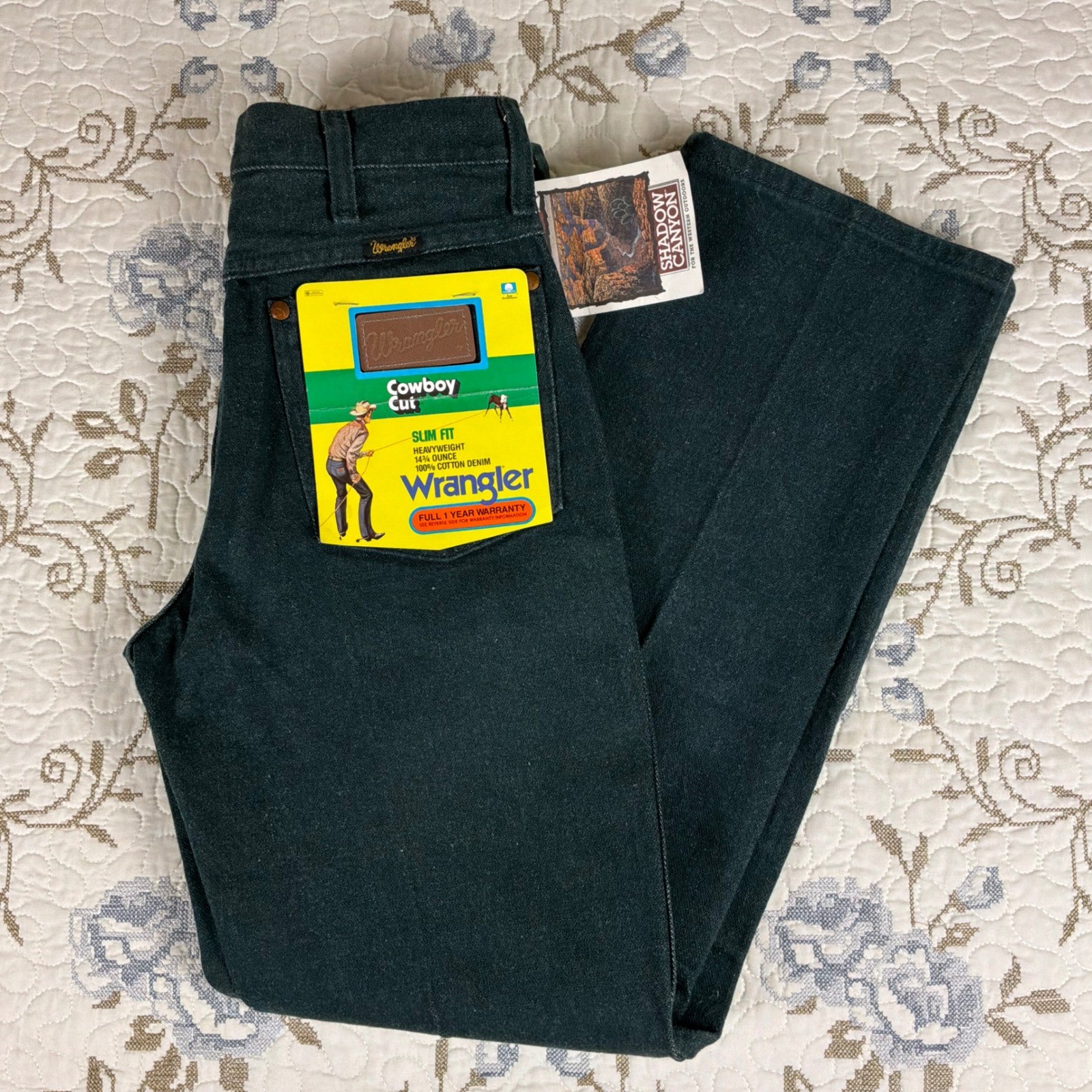 Vintage Wrangler Cowboy Cut Slim Fit Jeans 29x30 USA Made Deadstock Western